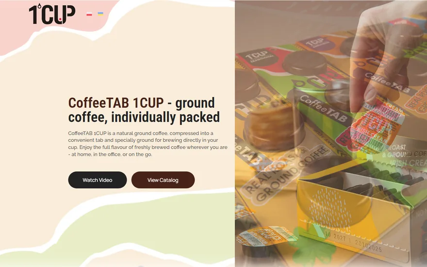 Сайт CoffeeTAB 1CUP